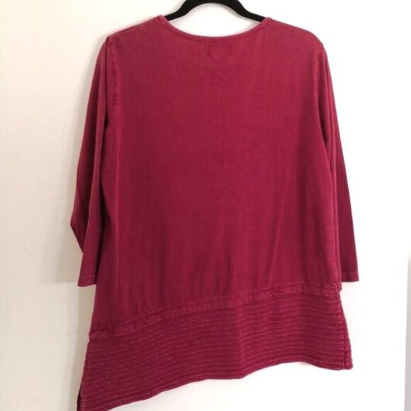 Avani 100% Cotton Embroidered Floral Top Asymmetry Size M - Picture 5 of 5